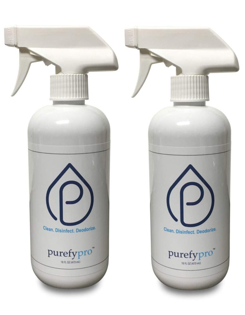 Purefypro Disinfectant Spray (500ml, 2pk) Purefypro Disinfectant Spray (1.7oz, 6 Pack) - No Rinse. No Residue. Kills 99.9999% Norovirus, Flu Virus, and Fungi, Drug Resistant Germs.