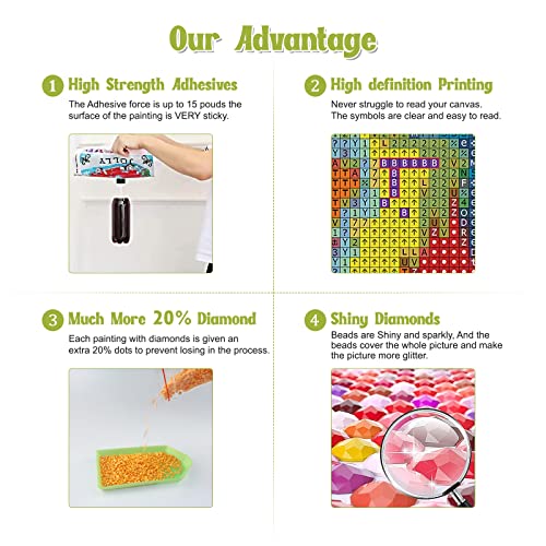 NAIMOER Easter Bunny Diamond Art Kit - 5D Full Drill Tulips 30x40cm
