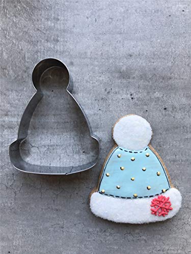 Christmas Winter Hat Cookie Cutter - 3 x 3.8 Inch Stainless Steel