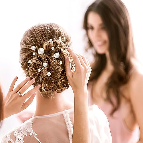 Dayofun 18 Pieces Gold Pearl Hair Pins U Shaped Wedding Hair Accessories