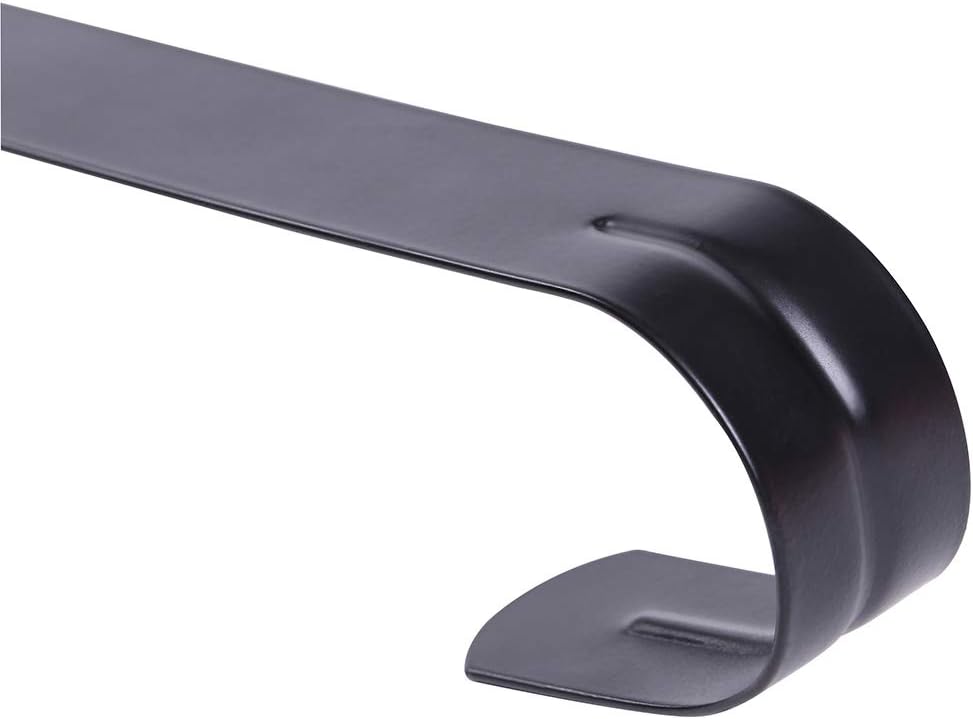 Sattiyrch Wreath Hanger - 12" Steel Over The Door Hook for Front Door | Black, 2-Pack