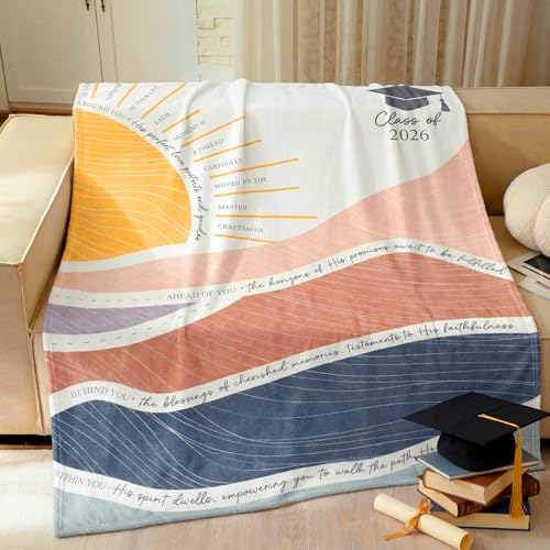 Graduation Blanket 2026 Abstract Faith Throw 50x60 Inch Christian Gift for Women
