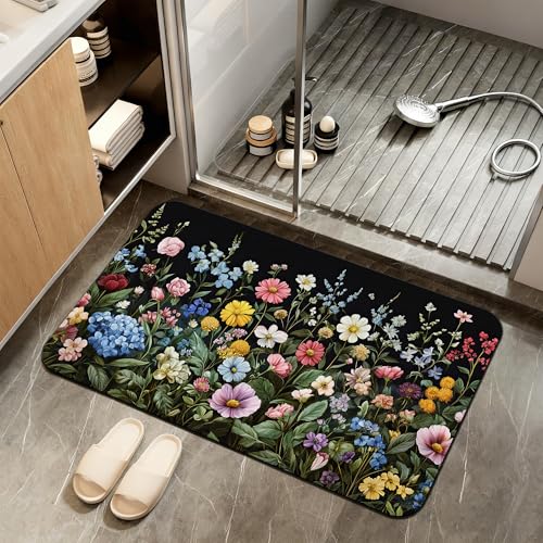 Diatomaceous Earth Bath Mat - Quick-Drying Non-Slip Rug 17x29.5