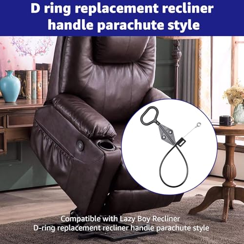 22-Inch Recliner Release Cable for Lazyboy Sofa - O-Shaped D-Ring