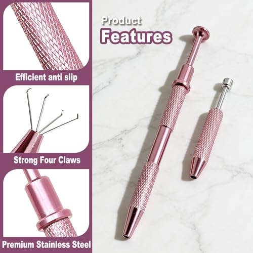 VHIPKUA 2 Pcs Piercing Changing Tool & Ball Holder Set for Body Jewelry