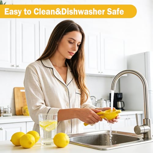 YC Kitchen Manual Lemon Juicer - Metal Handheld Citrus Squeezer for Lemons & Limes