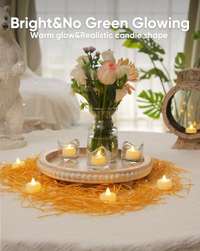 Amagic 12-Pack Flameless LED Tea Light Candles - Warm White