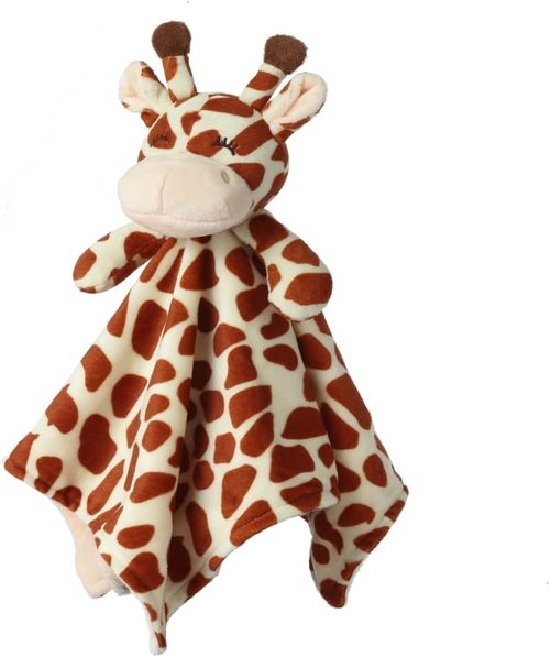 CREVENT Soft Plush Animal Face Security Blanket - Adorable Brown Giraffe for Boys & Girls, Perfect Gift for Baby Showers & Birthdays