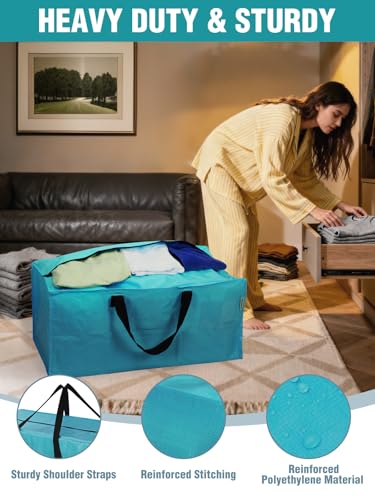 WORKPRO Extra Large Heavy Duty Moving Bags - 2 Pack with Backpack Straps