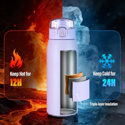 Insulated Stainless Steel Water Bottle 18 oz with Tea Infuser