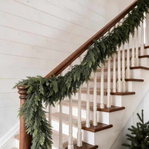 Gradient Christmas Garland - 1PC 6FT Artificial Cedar Holiday Decor