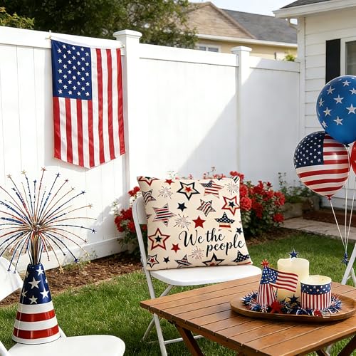 Patriotic 250th Anniversary Pillow Covers - Set of 4, 18x18