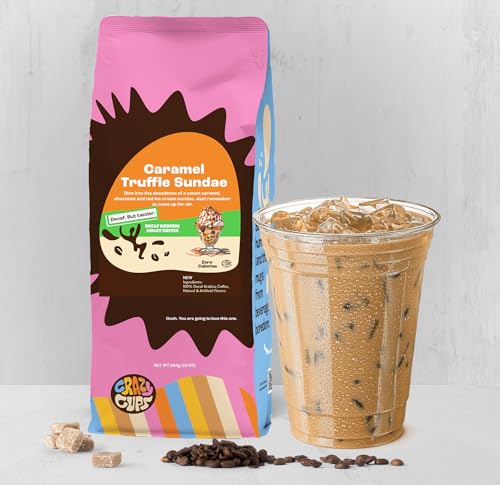 Decaf Caramel Truffle Sundae Ground Coffee - 10oz | Crazy Cups