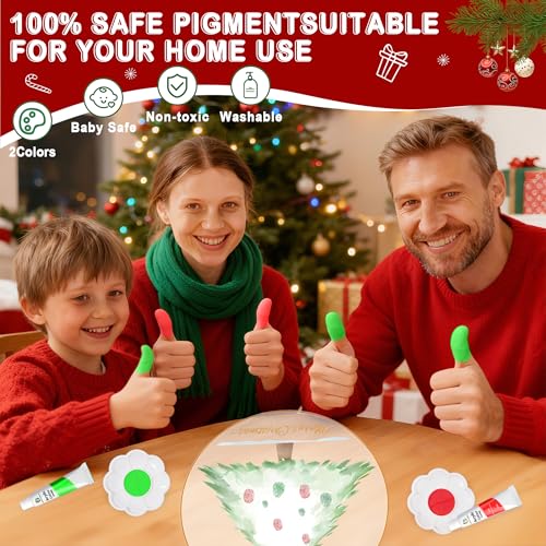 Christmas Gender Reveal Fingerprint Tree Guest Book Game