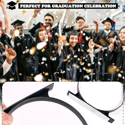 SARATA Graduation Cap Headband - Anti-Fall Secure Hair Band Holder