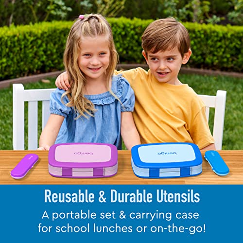 Bentgo Kids Reusable Utensil Set with Travel Case - Blue