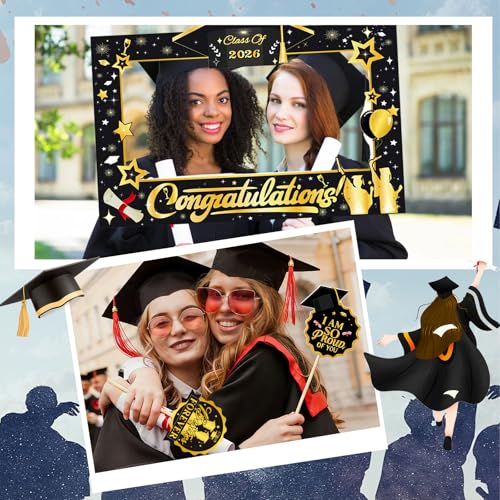 Class of 2026 Graduation Photo Booth Props Set - 30 Pcs