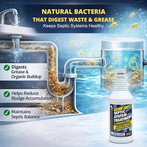 Clean Shot Septic System Treatment with Natural Enzymes - 16 oz