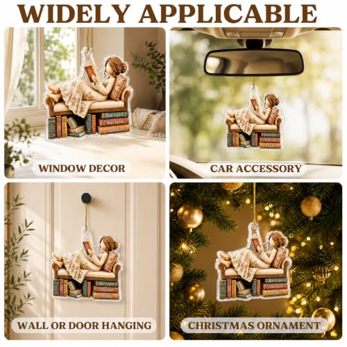 Just A Girl Who Loves Books Christmas Ornament - Decor-2