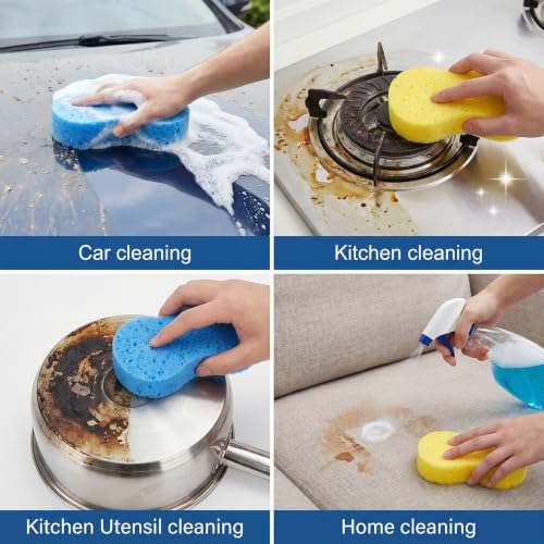 Large Car Wash Sponges Set – Soft Foam Scrubber Kit for Vehicle Cleaning