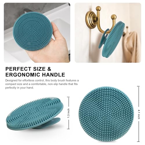 INNERNEED 2-in-1 African Exfoliating Net Sponge and Silicone Body Brush
