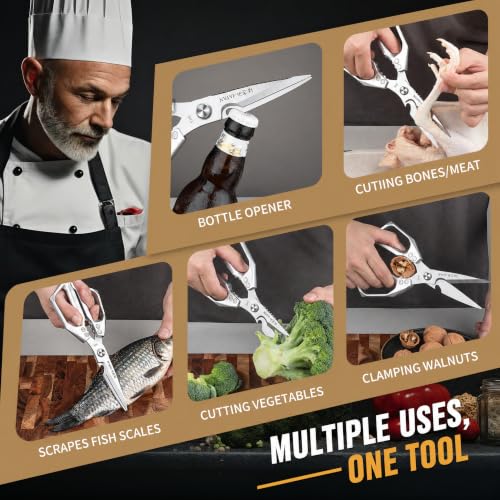 K-Y Heavy Duty Kitchen Shears - All Purpose Stainless Steel Food Scissors