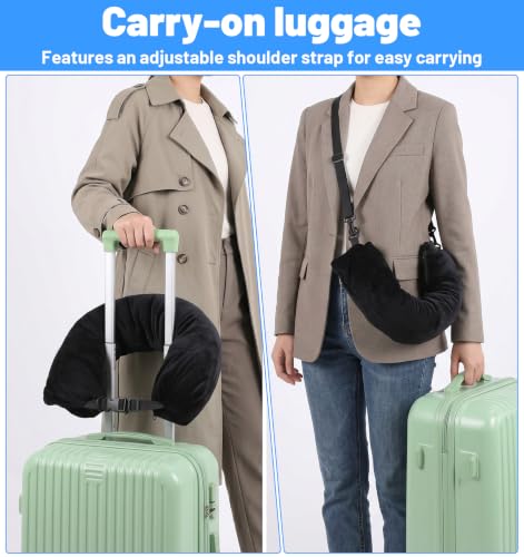 Adjustable Stuffable Neck Pillow for Travel with Storage