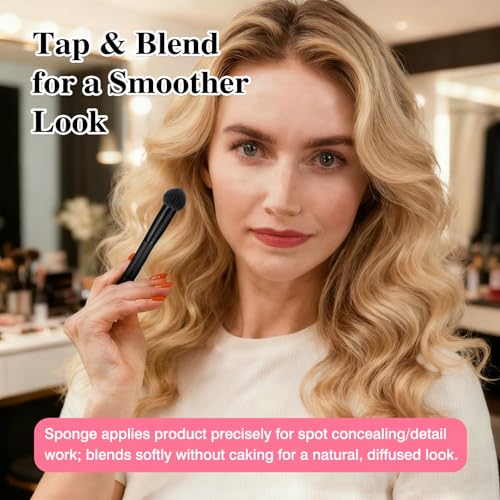 Dual-Ended Hairline Contour Brush and Precision Sponge Tip for Root Touch-Ups