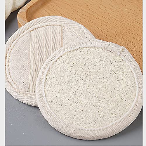 Natural Loofah Body Exfoliating Pads with Hand Strap - 2 Pack