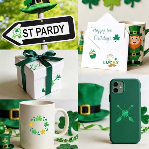 St. Patrick's Day Temporary Tattoo Stencils Kit - Face and Body Paint Templates