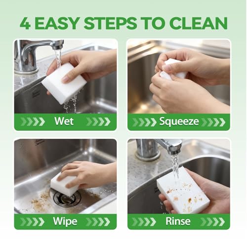 YDN Clean Magic Eraser Sponge - High-Density Melamine Foam, 20 Pack