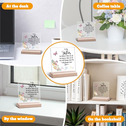 Acrylic Desk Sign for Sister - Meaningful Gift for Any Occasion