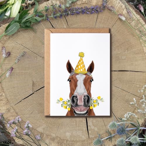 Horse Birthday Card for Horse Lovers - 5x7 Greeting Card