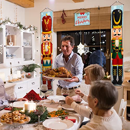 Christmas Nutcracker Banner Decorations 71x12 Inches for Holiday Home Decor