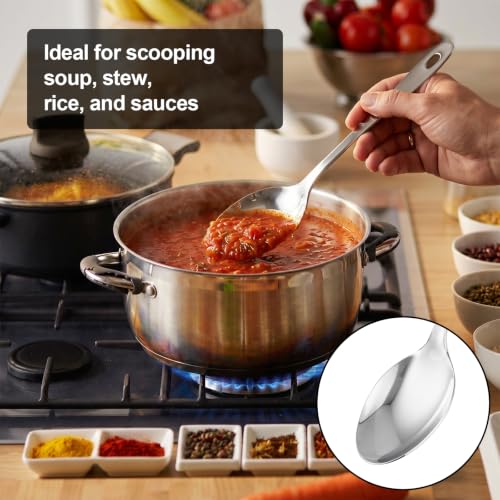 Kirecoo 2PCS Stainless Steel Serving Spoons Set - Silver