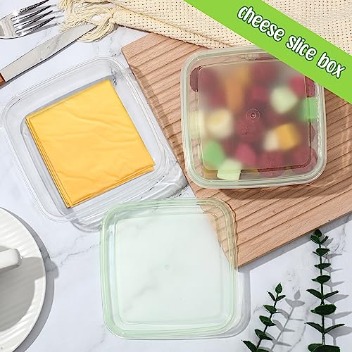 Uiifan 3-Pack Clear Airtight Cheese Storage Containers - 22 oz