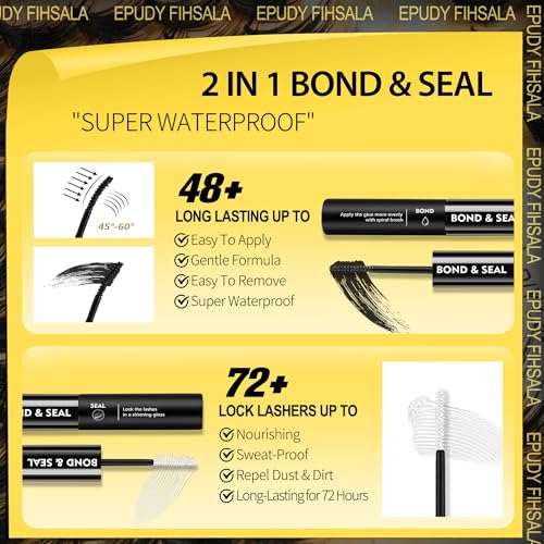 EPUDY FIHSALA 200D Fluffy Lash Clusters 10-18mm D Curl Wispy Extension Kit