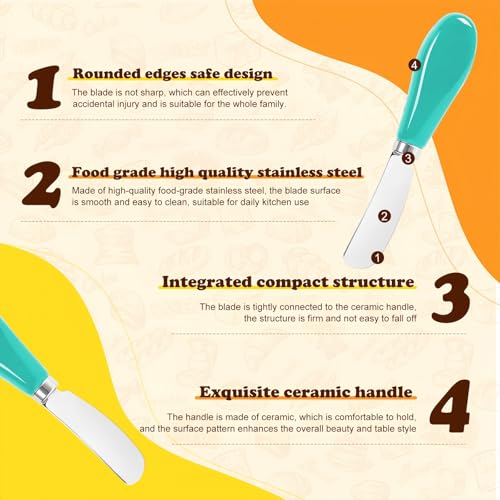 Stainless Steel Butter Spreader and Cheese Knife Set - 2 Pack