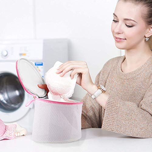 Ainiv 3PCS Pink Mesh Laundry Bags for Delicates, Bras, and Lingerie