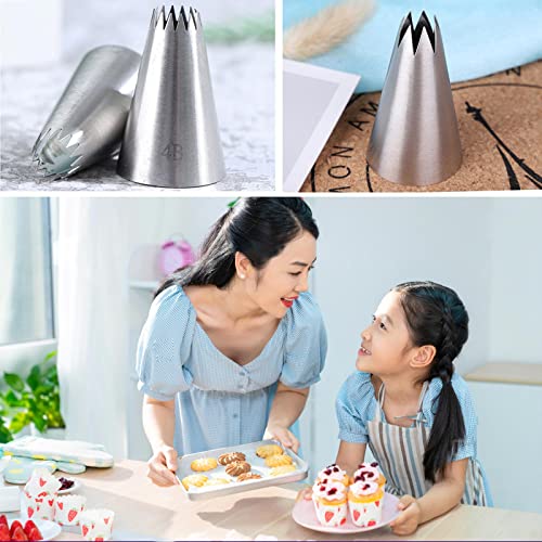 Kaverme 5-Piece Large Stainless Steel Piping Tips Set