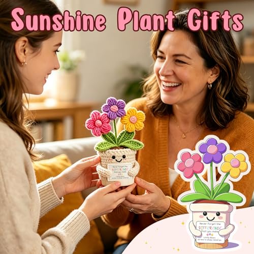Inspirational Crochet Flower Gift Set for Women - Teacher Appreciation