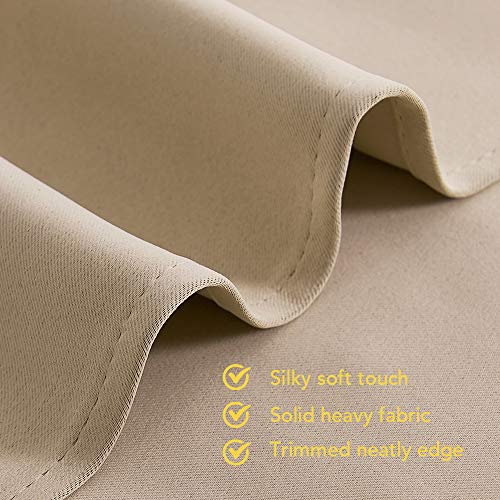 NICETOWN Biscotti Beige Blackout Curtains, 34" x 40" - Set of 2 Grommet Drapes