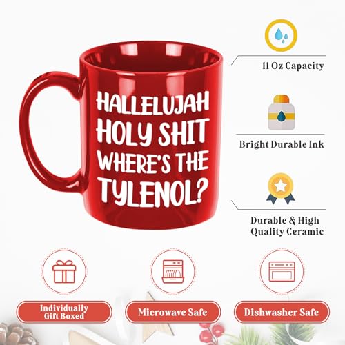 Holy Christmas Vacation Mug - Funny Holiday Coffee Cup - 11oz Novelty White Elephant Gift