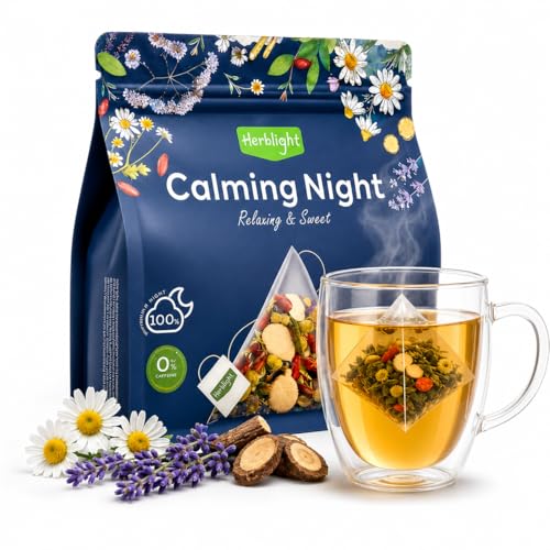 Herblight Valerian Root Tea - Caffeine-Free Sleep Tea, 25 Count