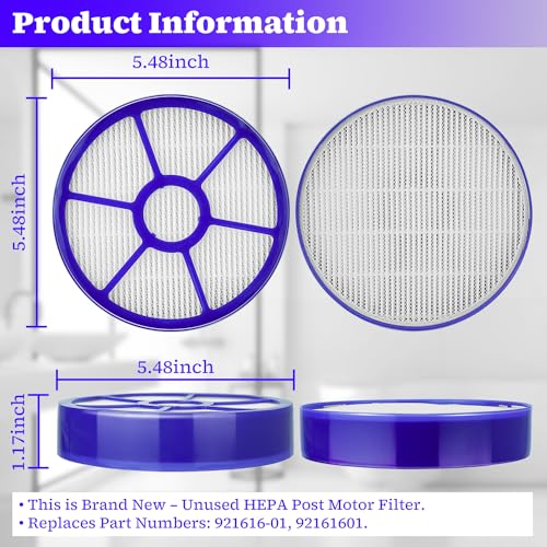 HASMX HEPA Post Motor Filter for Dyson DC33 Vacuum Cleaners