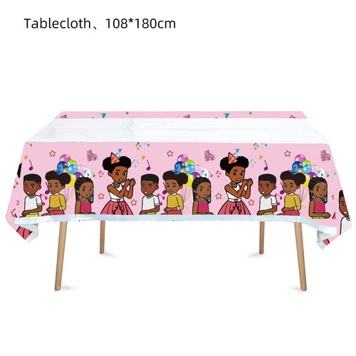 2pcs Birthday Party Tablecloth Table Cover, Birthday Supplies Decorations (70'' x 42'') (3)