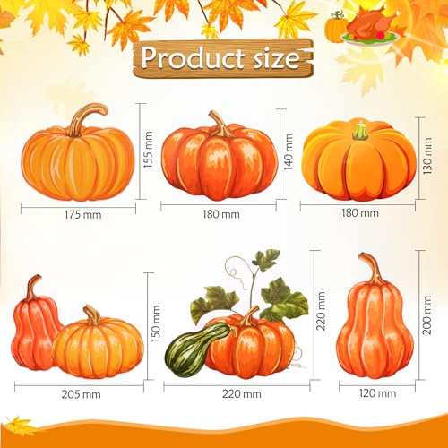 Thanksgiving Pumpkin Hanging Swirls - 18pcs Fall Decorations