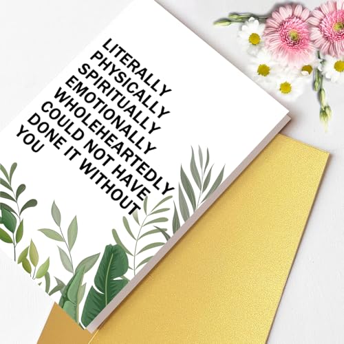 Heartfelt Thank You Card for Boss, Mentor, Friend – 8x5.3in