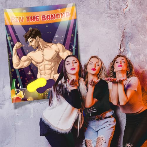 Pin The Banana on The Hunk Game - Bridal Shower & Bachelorette Fun