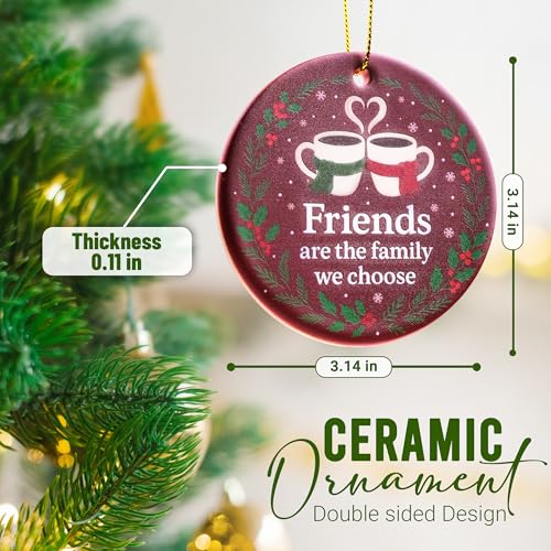 Ceramic Friendship Ornament - Heartwarming Christmas Gift for Friends